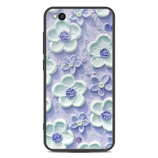 Floral Series Soft Phone Case - Premium Glass Case - Design 4 - Xiaomi Redmi Go