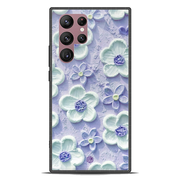 Floral Series Soft Phone Case - Premium Glass Case - Design 4 - Samsung Galaxy S22 Ultra 5G