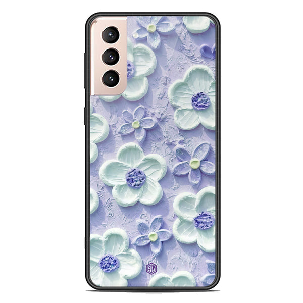 Floral Series Soft Phone Case - Premium Glass Case - Design 4 - Samsung Galaxy S22 5G
