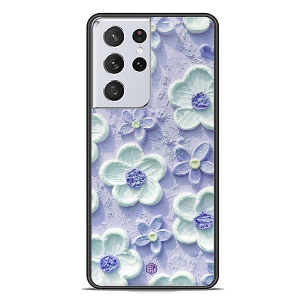 Floral Series Soft Phone Case - Premium Glass Case - Design 4 - Samsung Galaxy S21 Ultra 5G
