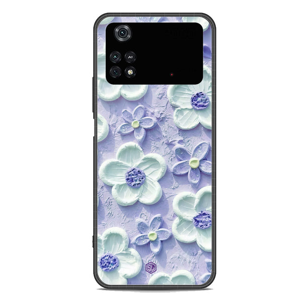 Floral Series Soft Phone Case - Premium Glass Case - Design 4 - Xiaomi Poco M4 Pro 5G