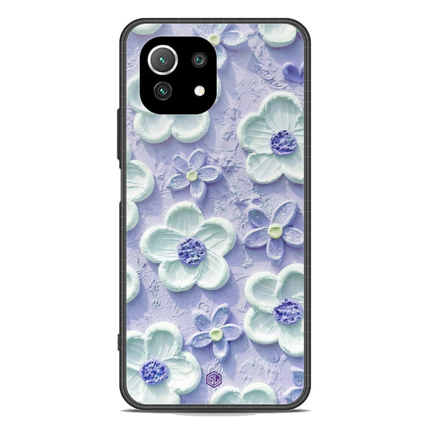 Floral Series Soft Phone Case - Premium Glass Case - Design 4 - Xiaomi Mi 11 Lite