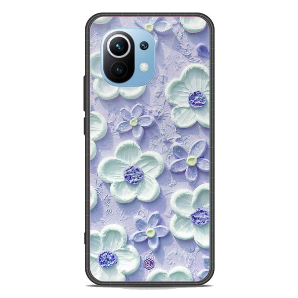 Floral Series Soft Phone Case - Premium Glass Case - Design 4 - Xiaomi Mi 11