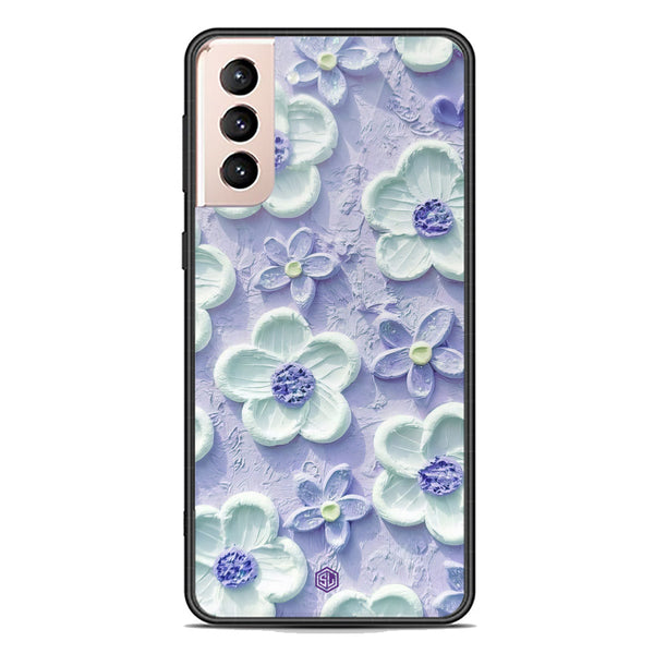 Floral Series Soft Phone Case - Premium Glass Case - Design 4 - Samsung Galaxy S21 FE 5G