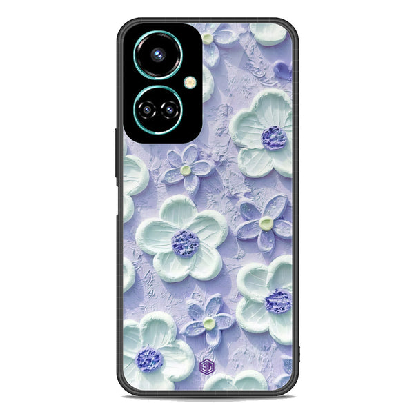 Floral Series Soft Phone Case - Premium Glass Case - Design 4 - Tecno Camon 19