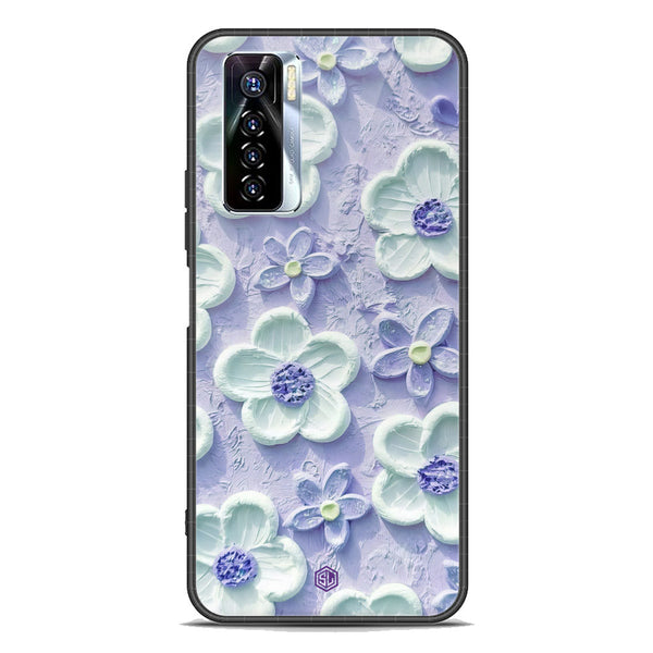 Floral Series Soft Phone Case - Premium Glass Case - Design 4 - Tecno Camon 17 Pro