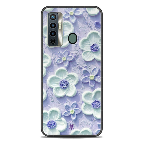 Floral Series Soft Phone Case - Premium Glass Case - Design 4 - Tecno Camon 17