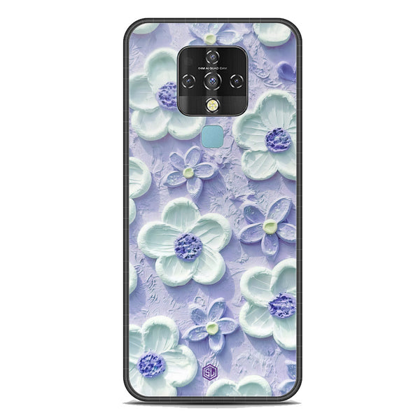 Floral Series Soft Phone Case - Premium Glass Case - Design 4 - Tecno Camon 16