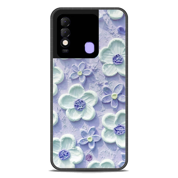 Floral Series Soft Phone Case - Premium Glass Case - Design 4 - Tecno Spark 8
