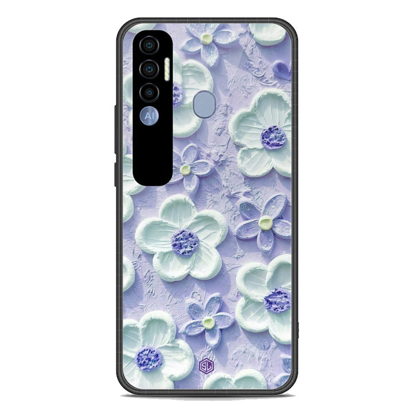 Floral Series Soft Phone Case - Premium Glass Case - Design 4 - Tecno Spark 7 Pro