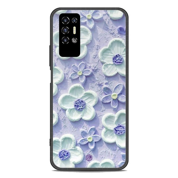 Floral Series Soft Phone Case - Premium Glass Case - Design 4 - Tecno Pova 2
