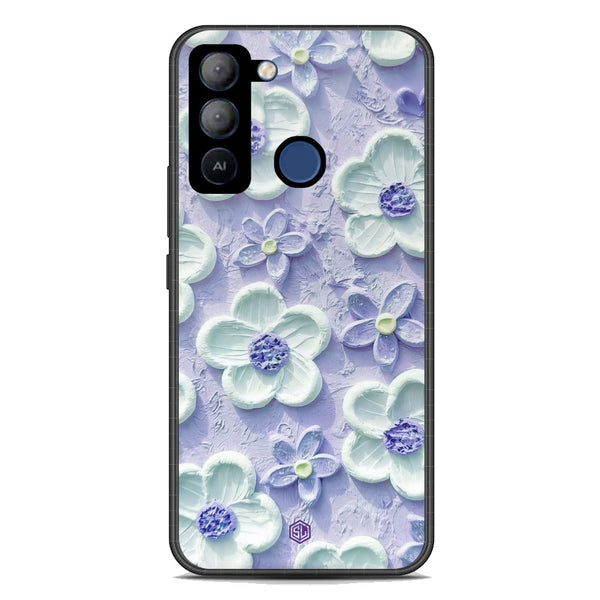 Floral Series Soft Phone Case - Premium Glass Case - Design 4 - Tecno Pop 5 LTE