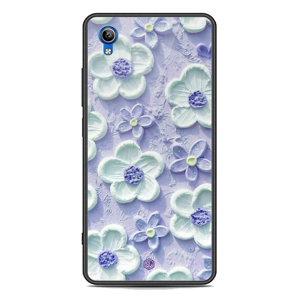 Floral Series Soft Phone Case - Premium Glass Case - Design 4 - Vivo Y91i