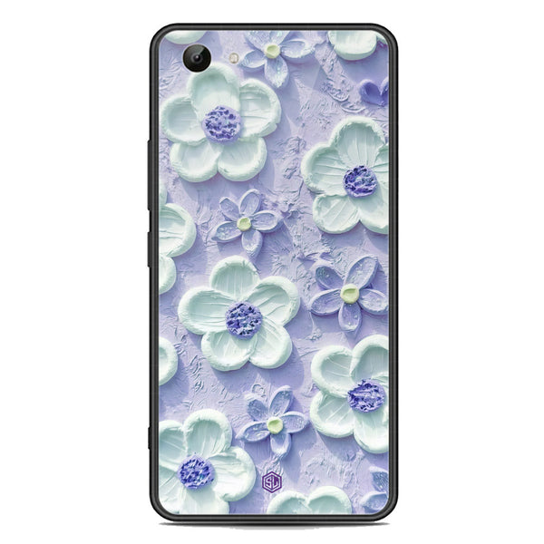 Floral Series Soft Phone Case - Premium Glass Case - Design 4 - Vivo Y81