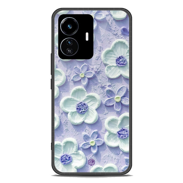 Floral Series Soft Phone Case - Premium Glass Case - Design 4 - Vivo Y77 5G