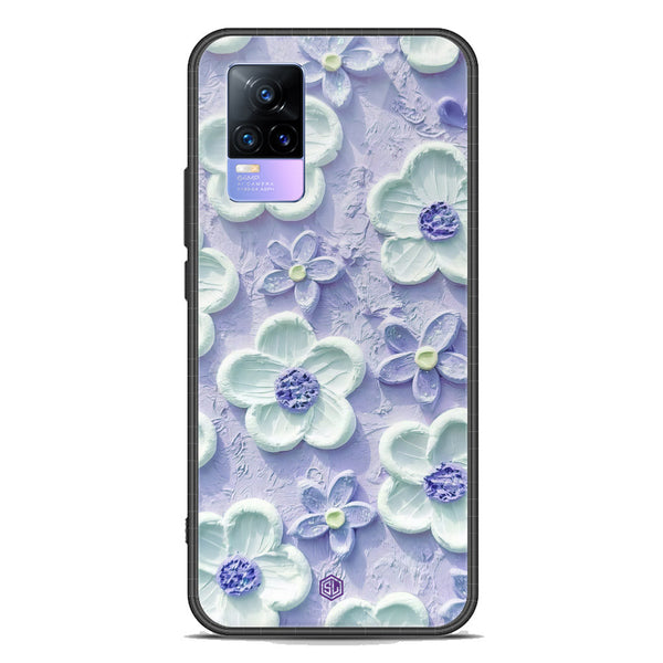 Floral Series Soft Phone Case - Premium Glass Case - Design 4 - Vivo Y73