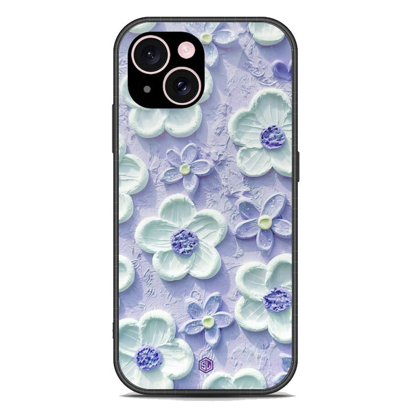 Floral Series Soft Phone Case - Premium Glass Case - Design 4 - iPhone 15 Plus