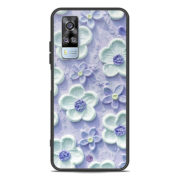 Floral Series Soft Phone Case - Premium Glass Case - Design 4 - Vivo Y51 (2020 December)