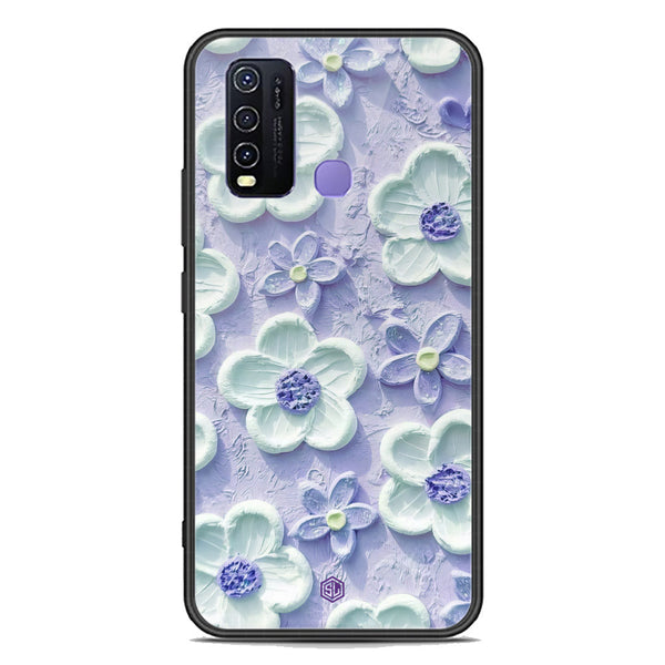Floral Series Soft Phone Case - Premium Glass Case - Design 4 - Vivo Y50