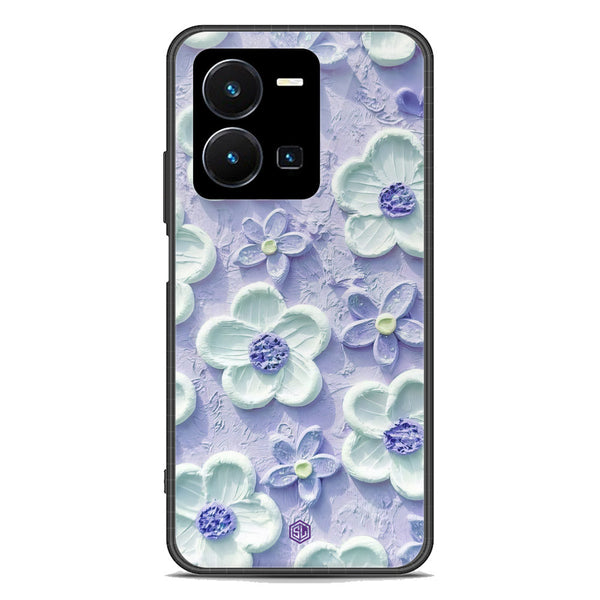 Floral Series Soft Phone Case - Premium Glass Case - Design 4 - Vivo Y35