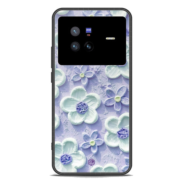 Floral Series Soft Phone Case - Premium Glass Case - Design 4 - Vivo X80