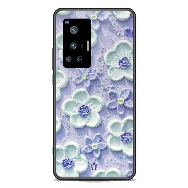 Floral Series Soft Phone Case - Premium Glass Case - Design 4 - Vivo X70 Pro