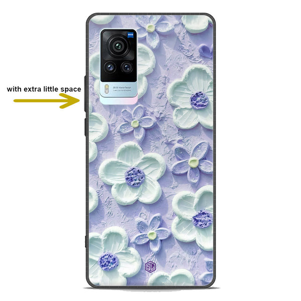 Floral Series Soft Phone Case - Premium Glass Case - Design 4 - Vivo X60