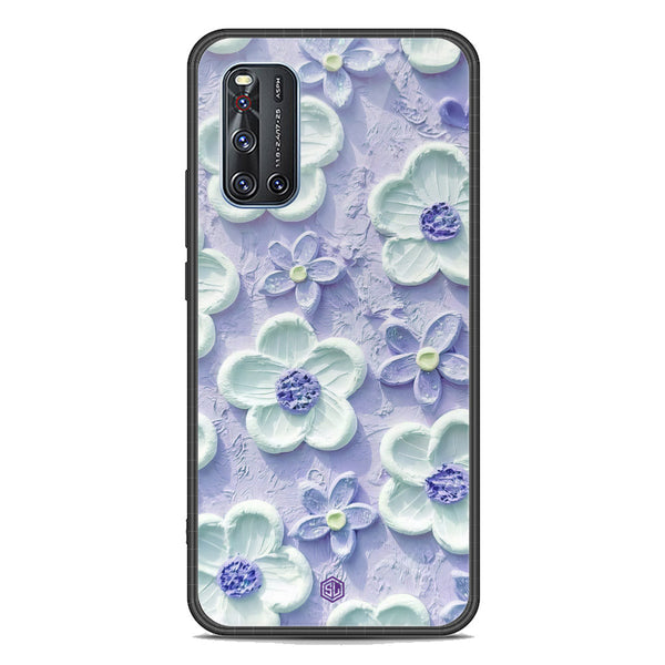 Floral Series Soft Phone Case - Premium Glass Case - Design 4 - Vivo V19