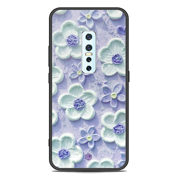Floral Series Soft Phone Case - Premium Glass Case - Design 4 - Vivo V17 Pro