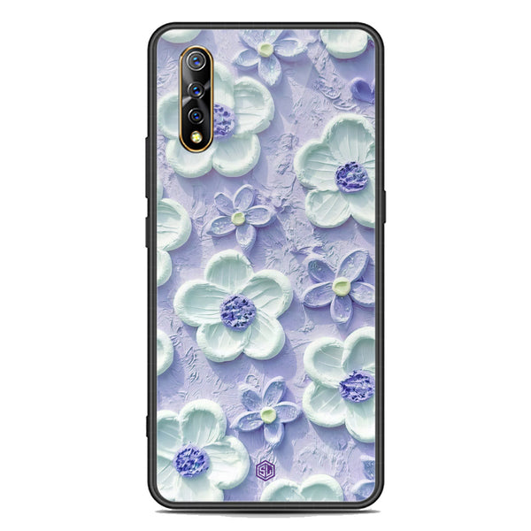 Floral Series Soft Phone Case - Premium Glass Case - Design 4 - Vivo S1