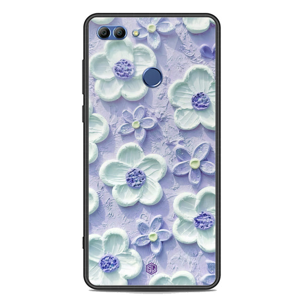 Floral Series Soft Phone Case - Premium Glass Case - Design 4 - Huawei Y9 2018