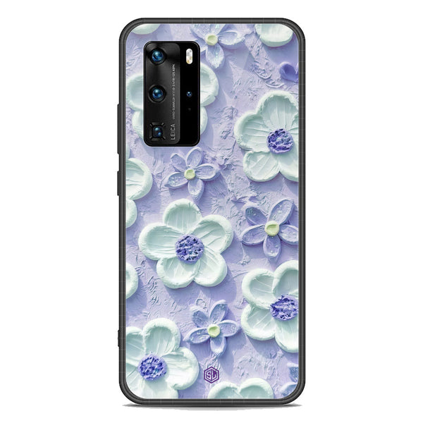 Floral Series Soft Phone Case - Premium Glass Case - Design 4 - Huawei P40 Pro