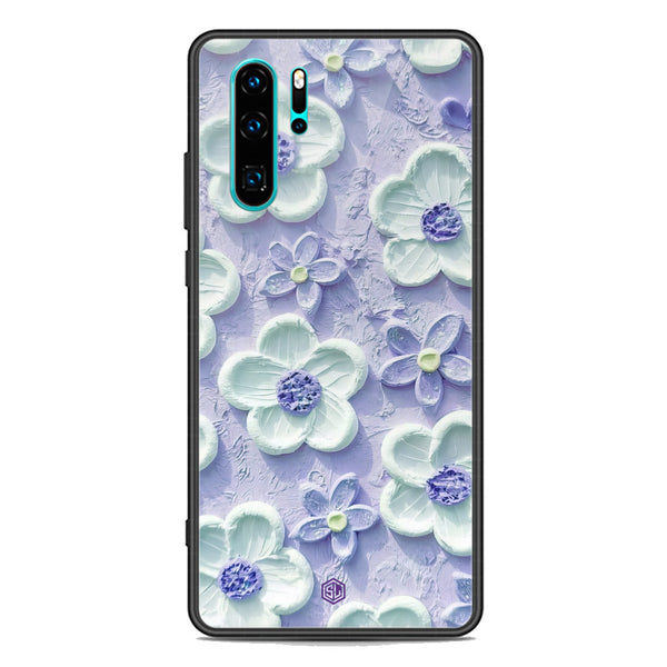 Floral Series Soft Phone Case - Premium Glass Case - Design 4 - Huawei P30 Pro