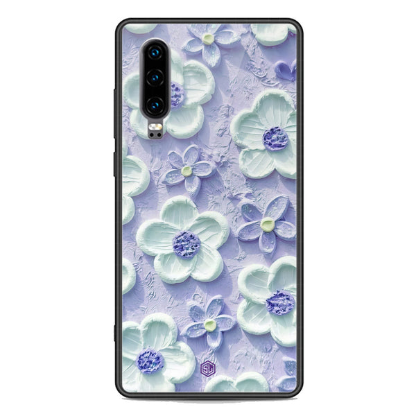 Floral Series Soft Phone Case - Premium Glass Case - Design 4 - Huawei P30