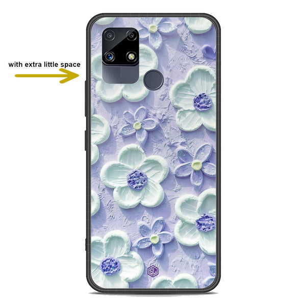 Floral Series Soft Phone Case - Premium Glass Case - Design 4 - Realme C15