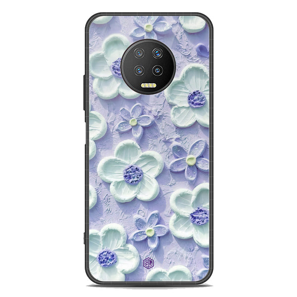 Floral Series Soft Phone Case - Premium Glass Case - Design 4 - Infinix Note 7