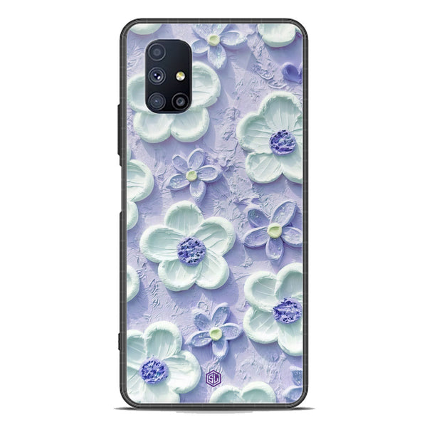 Floral Series Soft Phone Case - Premium Glass Case - Design 4 - Samsung Galaxy M51