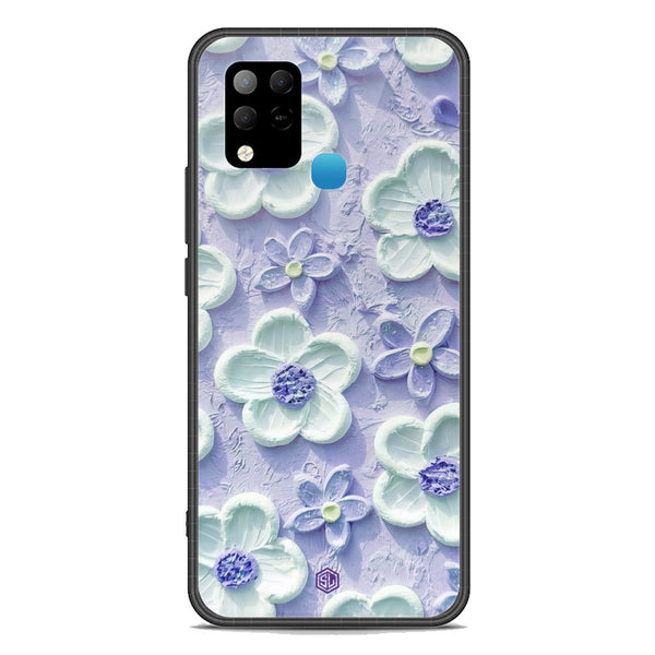 Floral Series Soft Phone Case - Premium Glass Case - Design 4 - Infinix Hot 10S