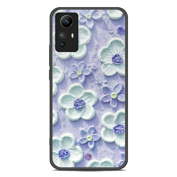 Floral Series Soft Phone Case - Premium Glass Case - Design 4 - Xiaomi Redmi Note 12S