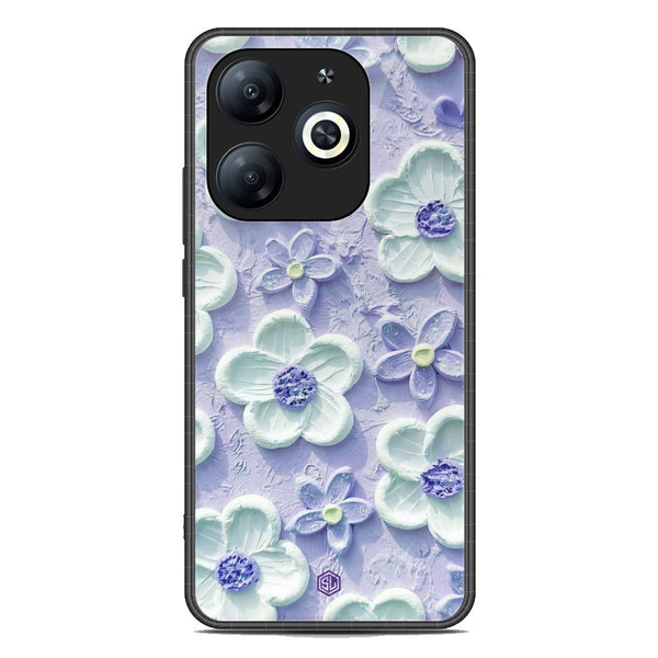 Floral Series Soft Phone Case - Premium Glass Case - Design 4 - Infinix Smart 8