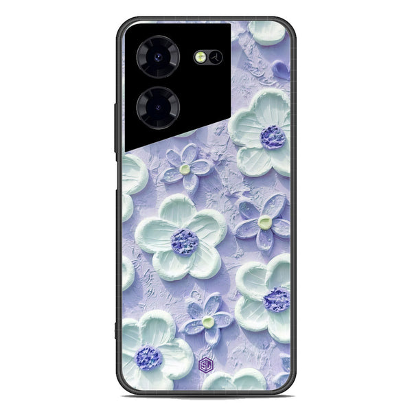 Floral Series Soft Phone Case - Premium Glass Case - Design 4 - Tecno Pova 5 Pro