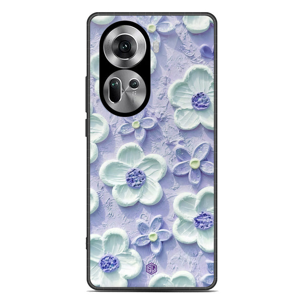 Floral Series Soft Phone Case - Premium Glass Case - Design 4 - Oppo Reno 11