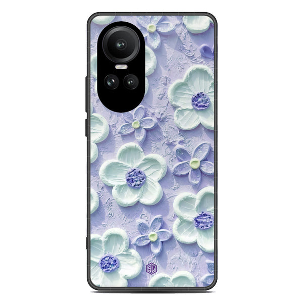Floral Series Soft Phone Case - Premium Glass Case - Design 4 - Oppo Reno 10 Pro
