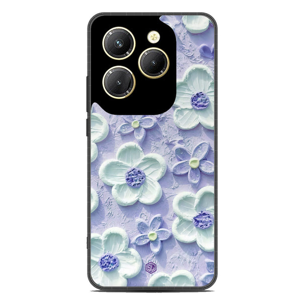 Floral Series Soft Phone Case - Premium Glass Case - Design 4 - Infinix Hot 40 Pro