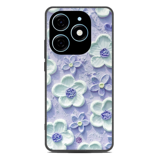 Floral Series Soft Phone Case - Premium Glass Case - Design 4 - Tecno Spark 20C