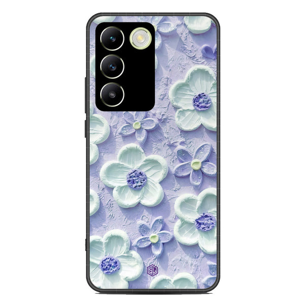 Floral Series Soft Phone Case - Premium Glass Case - Design 4 - Vivo Y100 4G