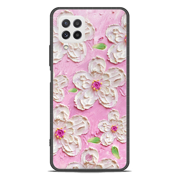 Floral Series Soft Phone Case - Premium Glass Case - Design 5 - Samsung Galaxy A22 4G