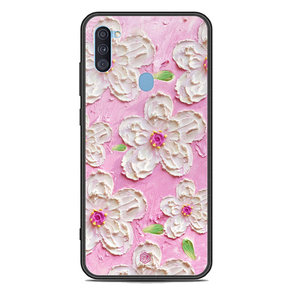 Floral Series Soft Phone Case - Premium Glass Case - Design 5 - Samsung Galaxy A11