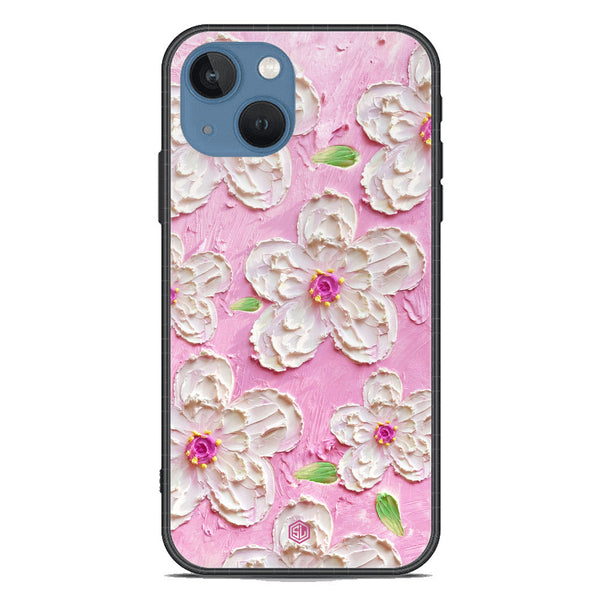 Floral Series Soft Phone Case - Premium Glass Case - Design 5 - iPhone 13