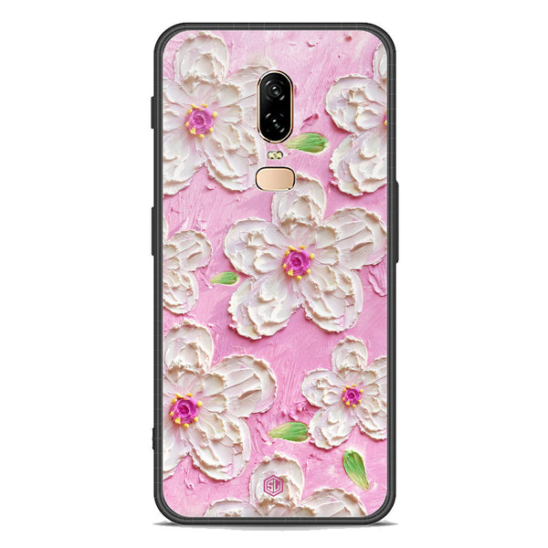 Floral Series Soft Phone Case - Premium Glass Case - Design 5 - OnePlus 6